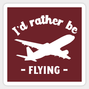 i'd rather be flying Sticker